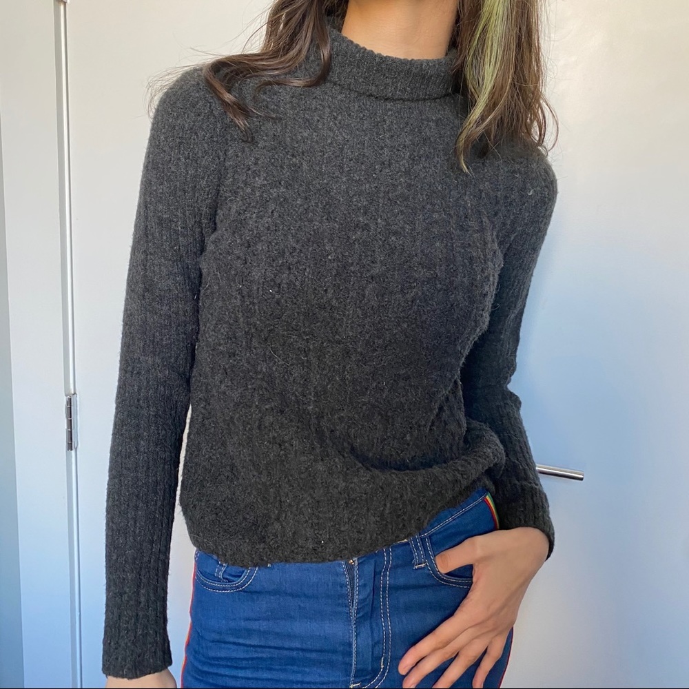 Charcoal grey knit sweater